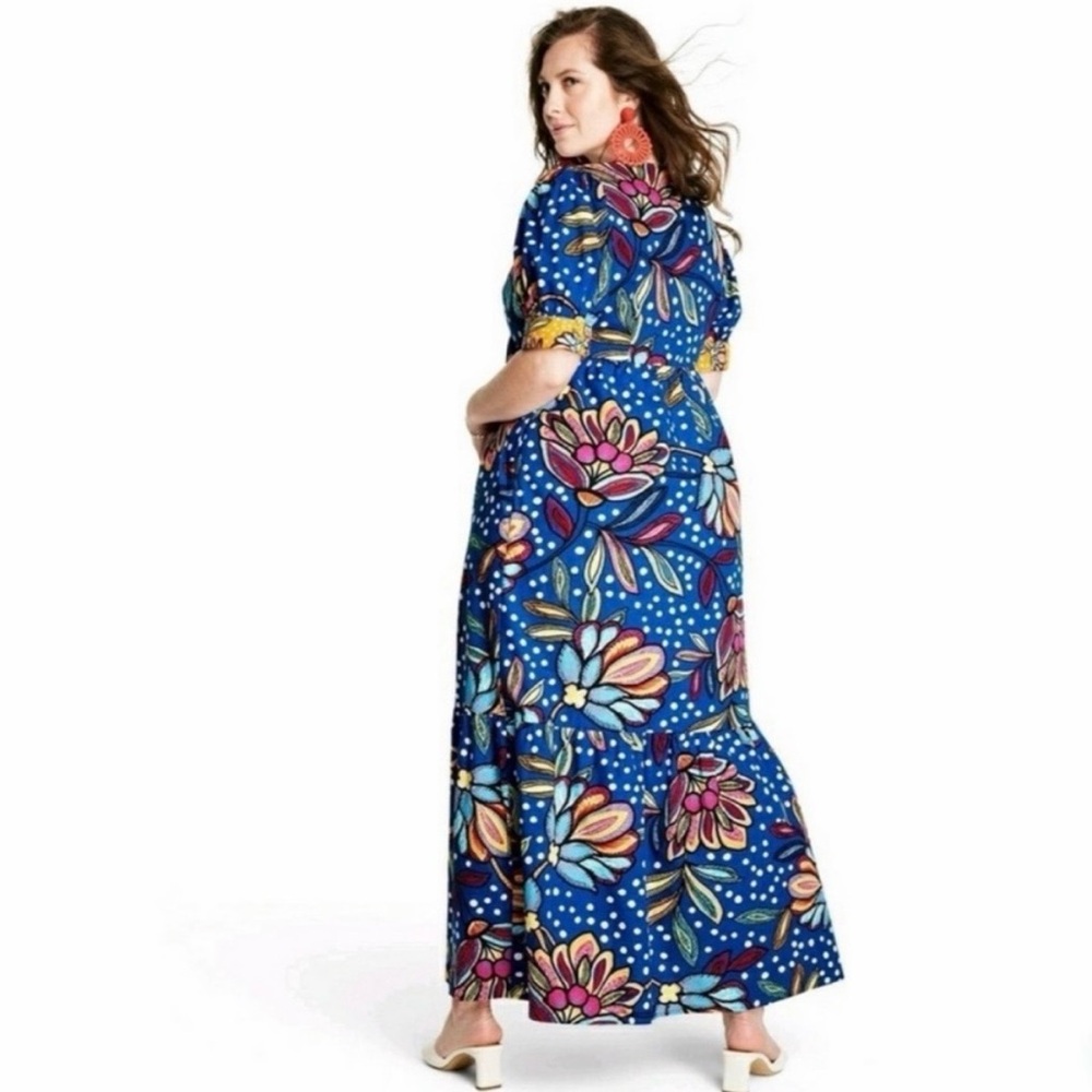 NWT Tabitha Brown For Target Bright Blue Floral Dress - Picture 10 of 15